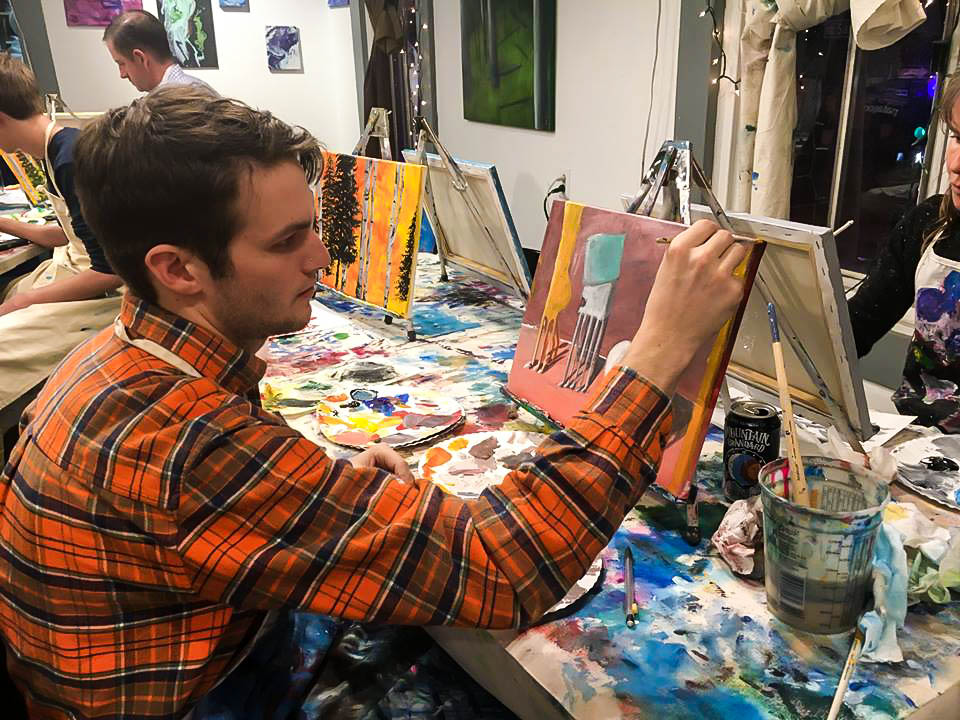 Dropin Online Freestyle Painting Session Painting Classes Denver